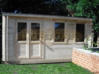 45mm Bedford 5m x 3m Log Cabin image with logo