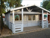 5m x 6.8m Log Cabin - Surrey with logo 0