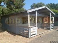 5m x 6.8m Log Cabin - Surrey with logo 2