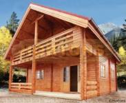 Two Story Residential Log Cabin