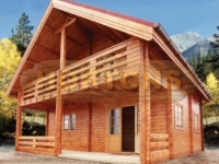 Residential log cabin home