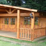 5x5m log cabin with large veranda