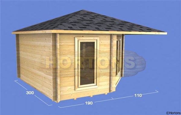 3m x 3m corner log cabin kit to buy