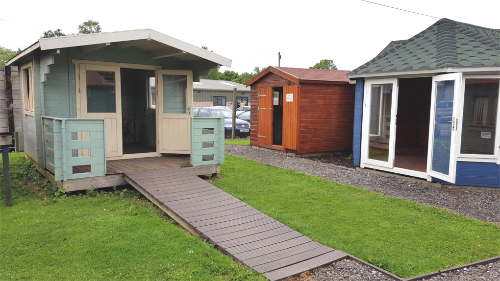 Log cabin with terrace