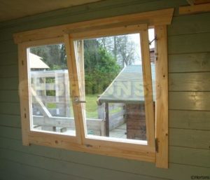 Timber double window - tilt and turn