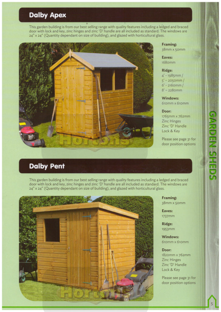 Garden sheds Dalby UK Log Cabins standard or custom garden buildings