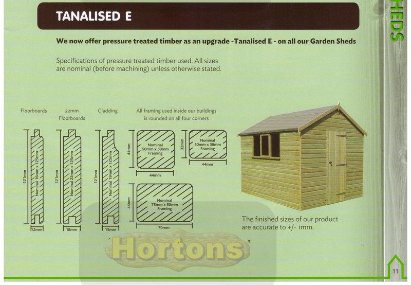 Tanalised garden sheds from Shedlands