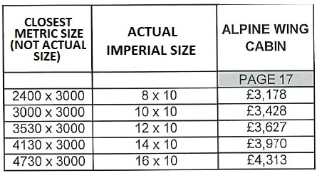 Shedlands Alpine Wing Summerhouse price list