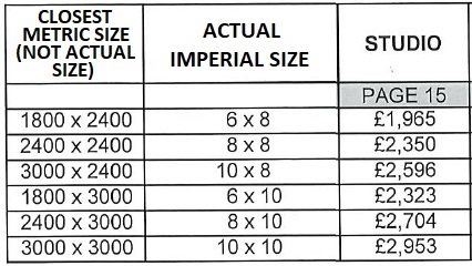 Shedlands Studio Summerhouse price list