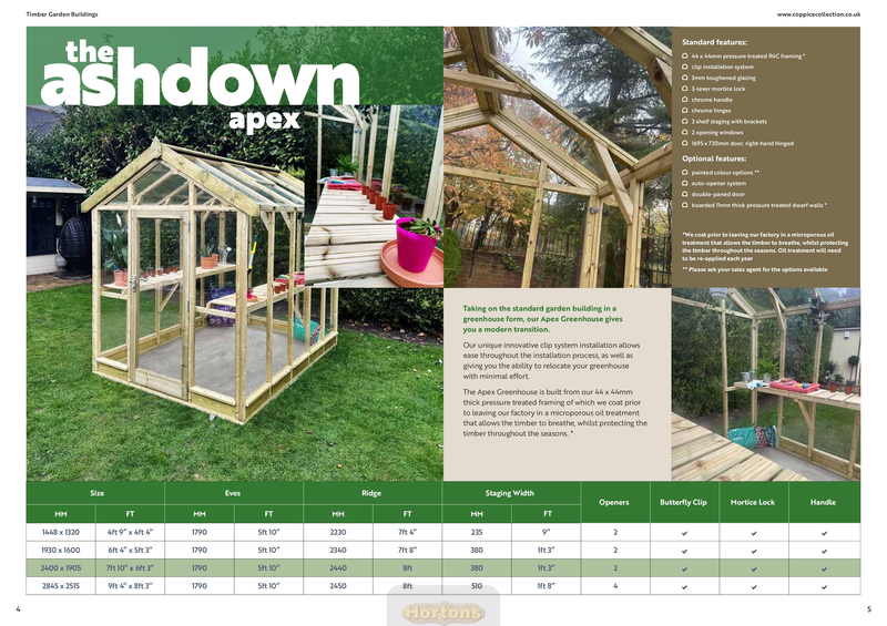 Ashdown wooden greenhouse range