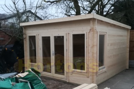 4x4m pent roof garden room