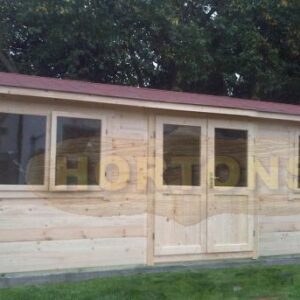 6m x 3m log cabin on concrete base
