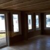 7.5m x 4.5m pent log cabin garden office in display centre