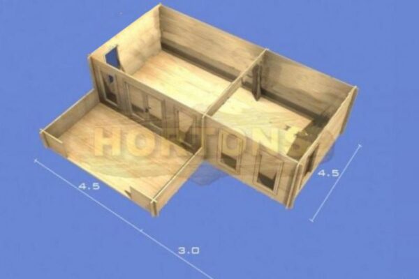 7.5m x 4.5m large log cabin summerhouse