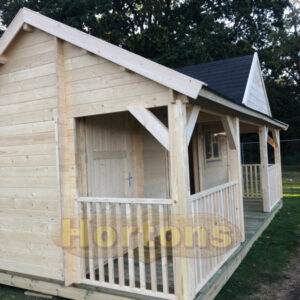 7x4m sports clubhouse with viewing platform and clocktower