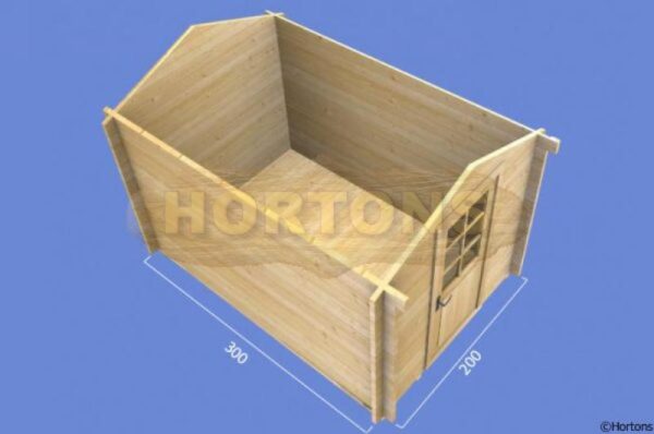 2m x 3m garden room 3D plan