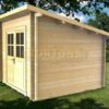 2.5m x 2.5m log cabin graphic front and side
