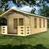 3m x 5m garden room graphic front and glazed side in woodland