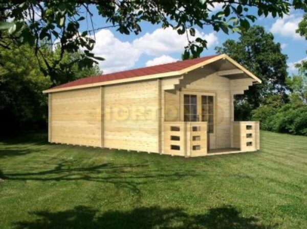 3x7m log cabin graphic side wall