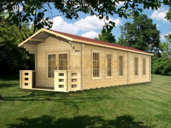 3x9m garden cabin woodland graphic