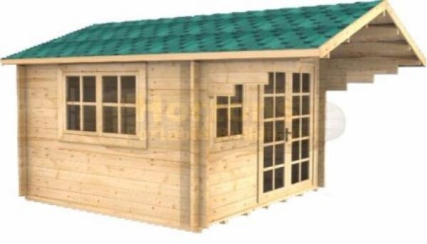 3m x 4m log cabin graphic clear 2