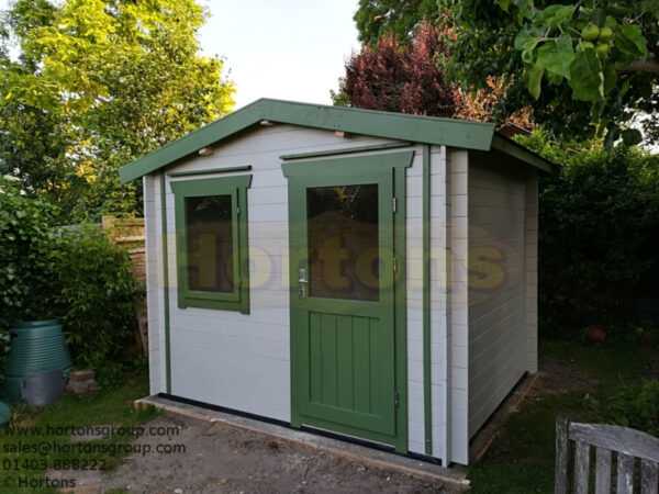 3m x 2.5m garden cabin factory painted