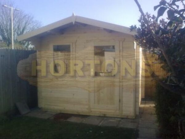 3 x 2.5 garden cabin installed in garden