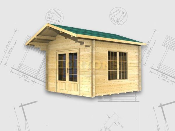 3x3 garden room grey graphic