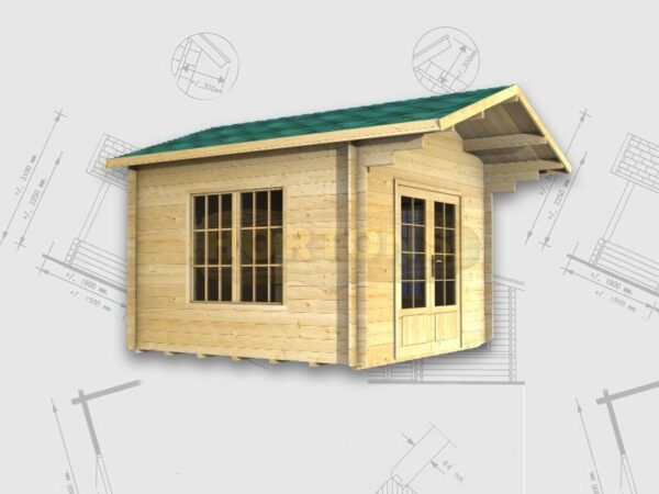 3x3 garden cabin graphic grey