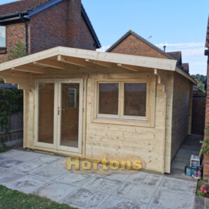 4x5m garden room installed on patio