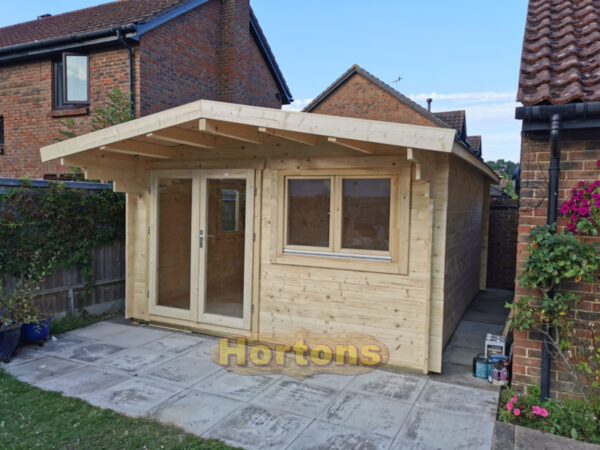 4x5m garden room installed on patio