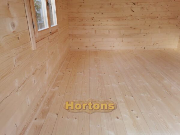 4m x 5m garden cabin insulated floor