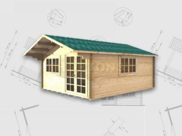 4x5m garden room grey graphic