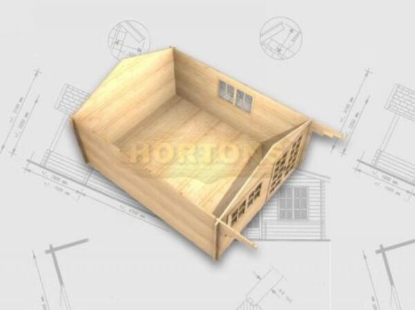 4m x 5m garden cabin 3D plan