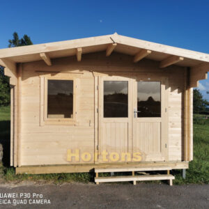 4x3m log cabin front