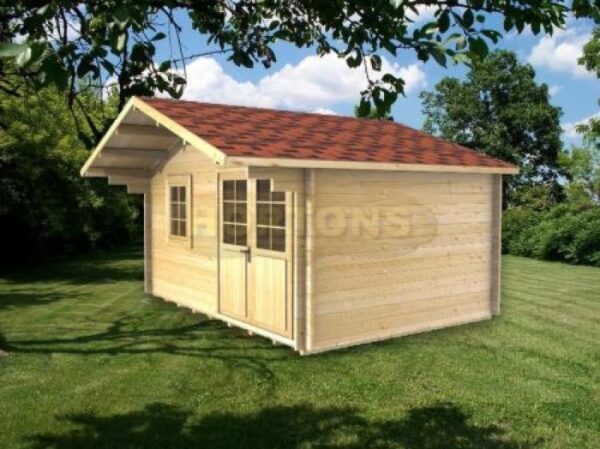 4x3m log cabin graphic