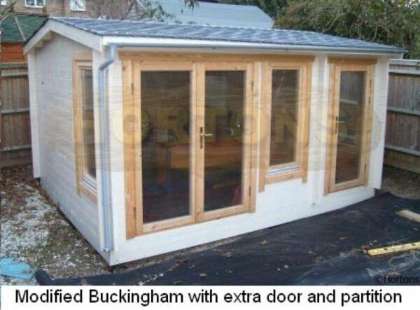 4.5m x 3.5m custom garden room on concrete base