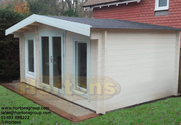 5x4m log cabin high quality double glazed tilt and turn windows