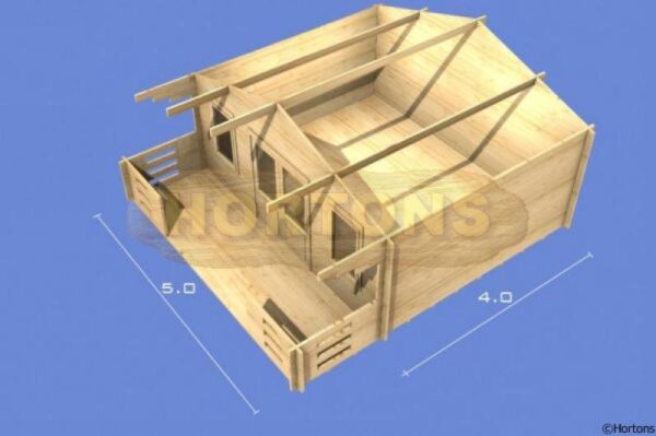 5m x 4m garden room 3D plan
