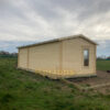 8.5x3.5m apex garden cabin rear wall