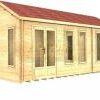 8.5mx3.5m garden cabin with internal partition graphic