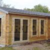 8.5x3.5m log cabin installed on concrete base
