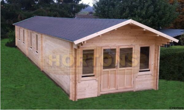 4x12m large log cabin