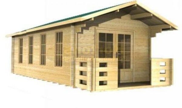 3m x 6m garden cabin showing glazed walls graphic