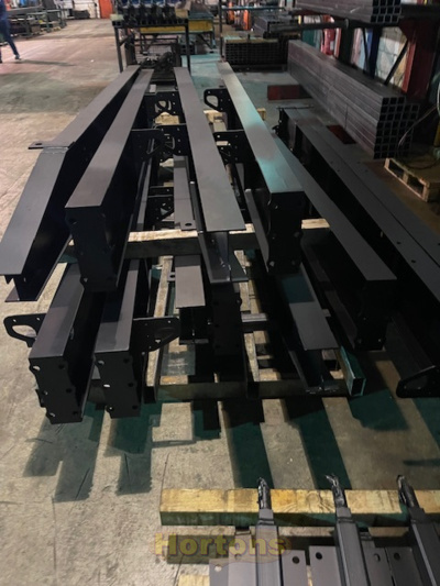 Static park home chassis in knock-down form - ready to assemble on site.