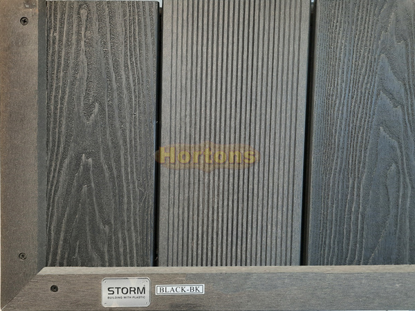 Composite decking in black colour
