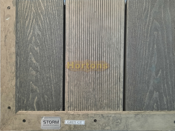 Composite decking in grey colour