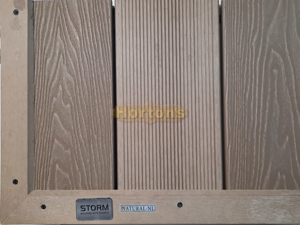 Composite decking in natural colour