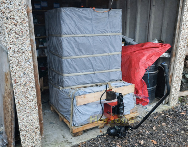 Delivering a garden building kit into a garage
