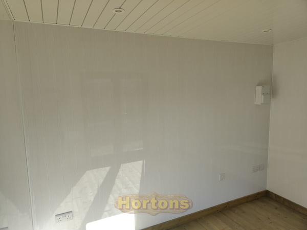 Alpine Wood PVC decorative wall board with PVC silver strip ceiling board